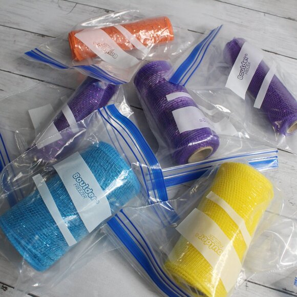 Decorative Mesh Ribbon Deco Rolls Craft Assorted Lot 5.5" - Picture 9 of 9